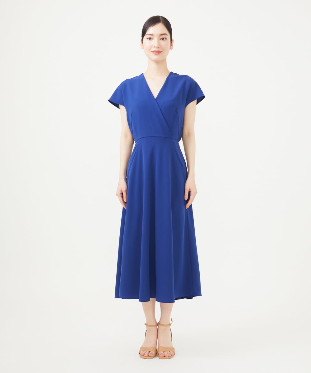 GBEGA04690 Sybilla(シビラ) 【SMART DRESS】Vネックドレス ブルー