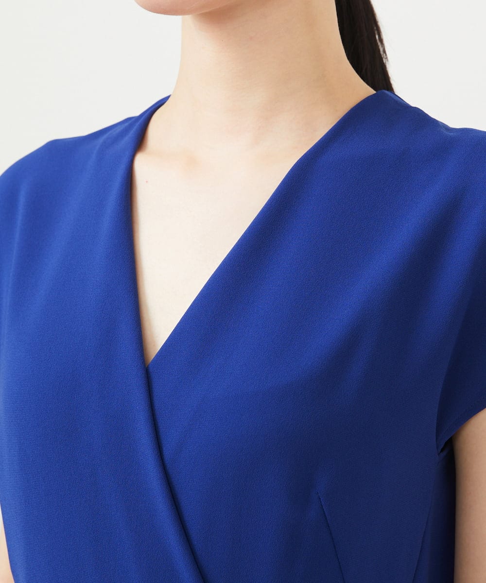 GBEGA04690 Sybilla(シビラ) 【SMART DRESS】Vネックドレス ブルー