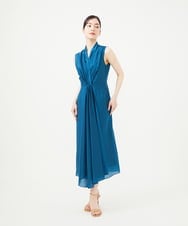 GBEGA05630 Sybilla(シビラ) 【SMART DRESS】フロントドレープドレス ブルー