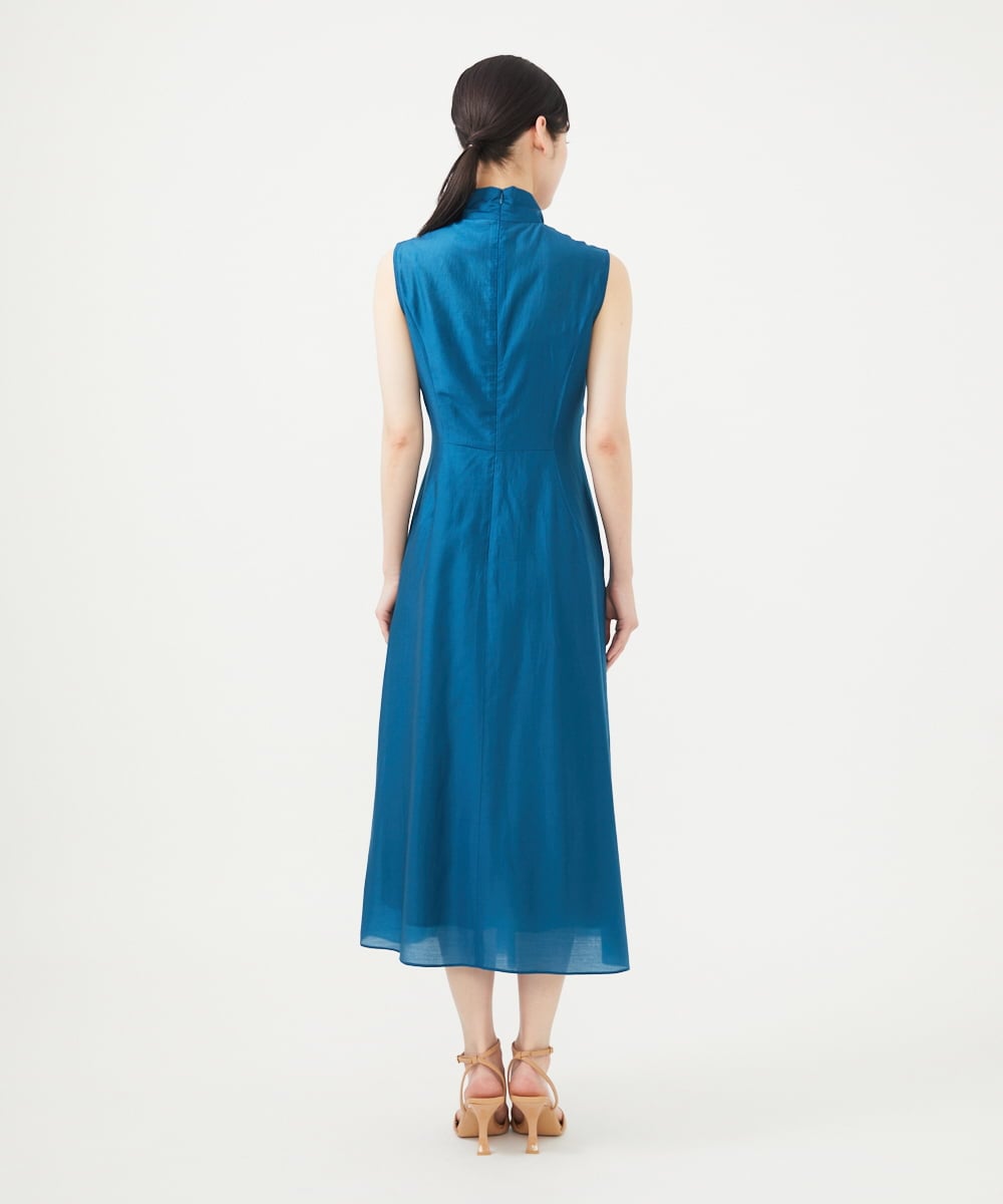 GBEGA05630 Sybilla(シビラ) 【SMART DRESS】フロントドレープドレス ブルー