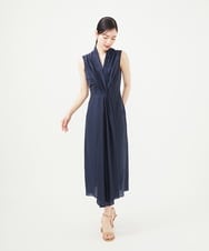GBEGA05630 Sybilla(シビラ) 【SMART DRESS】フロントドレープドレス ネイビー