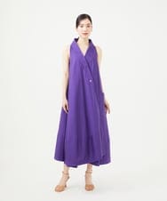 GBEGA58590 Sybilla(シビラ) 【SMART DRESS】オフカラーアメリカンスリーブドレス パープル