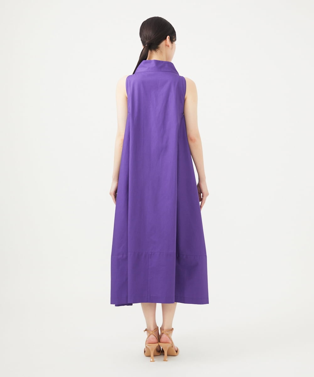 GBEGA58590 Sybilla(シビラ) 【SMART DRESS】オフカラーアメリカンスリーブドレス パープル