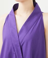GBEGA58590 Sybilla(シビラ) 【SMART DRESS】オフカラーアメリカンスリーブドレス パープル