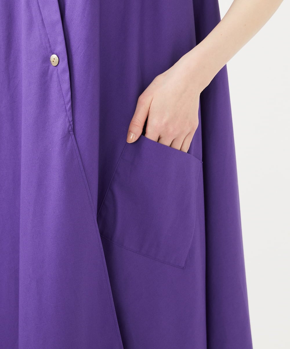 GBEGA58590 Sybilla(シビラ) 【SMART DRESS】オフカラーアメリカンスリーブドレス パープル