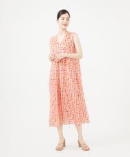 GBEGB02700 Sybilla(シビラ) ドットプリントドレス オレンジ系
