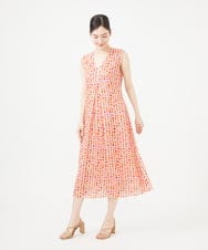 GBEGB02700 Sybilla(シビラ) ドットプリントドレス オレンジ系