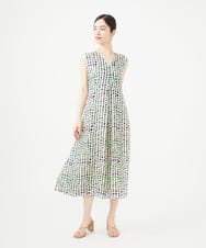 GBEGB02700 Sybilla(シビラ) ドットプリントドレス ブルー系