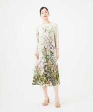GBEGB38630 Sybilla(シビラ) ボタニカルフラワープリントドレス アイボリー