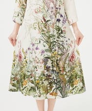 GBEGB38630 Sybilla(シビラ) ボタニカルフラワープリントドレス アイボリー
