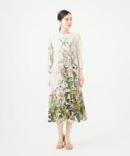 GBEGB38630 Sybilla(シビラ) ボタニカルフラワープリントドレス アイボリー