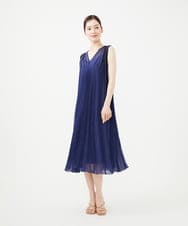 GBEGB40700 Sybilla(シビラ) バイカラープリーツドレス ネイビー