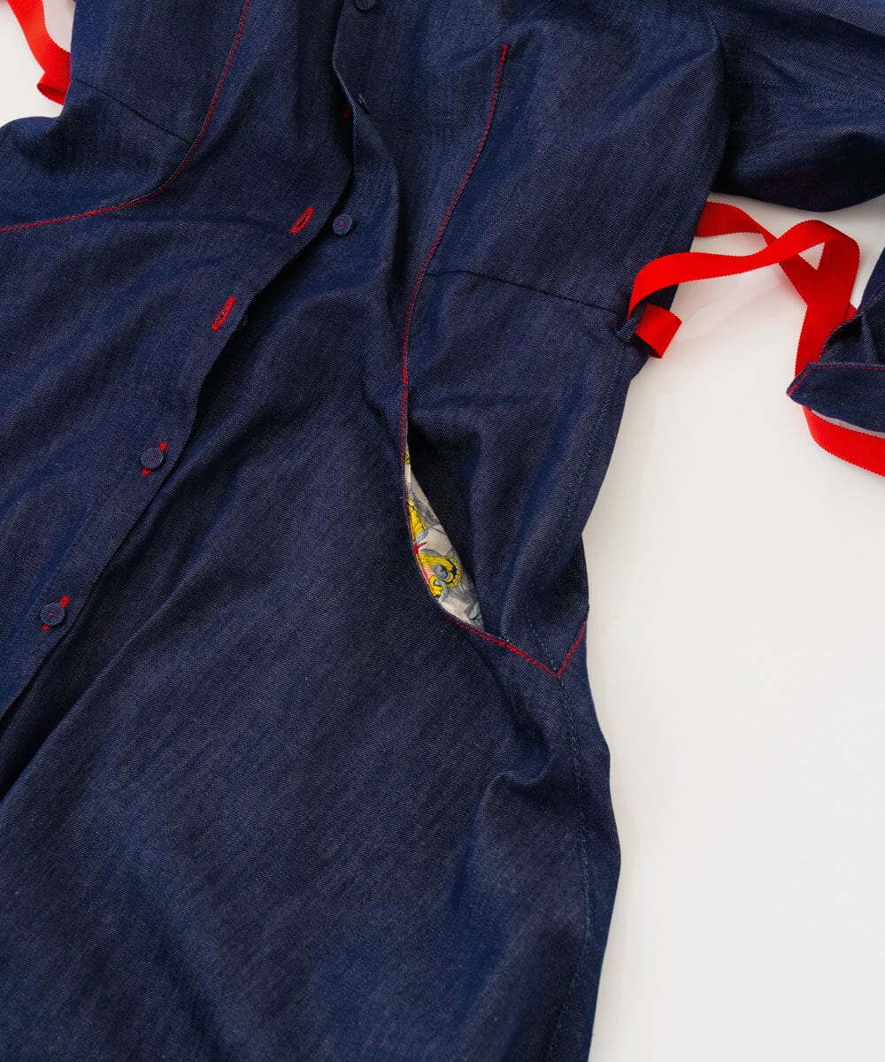 GBEGD06600 Sybilla(シビラ) ステッチデニムドレス ネイビー