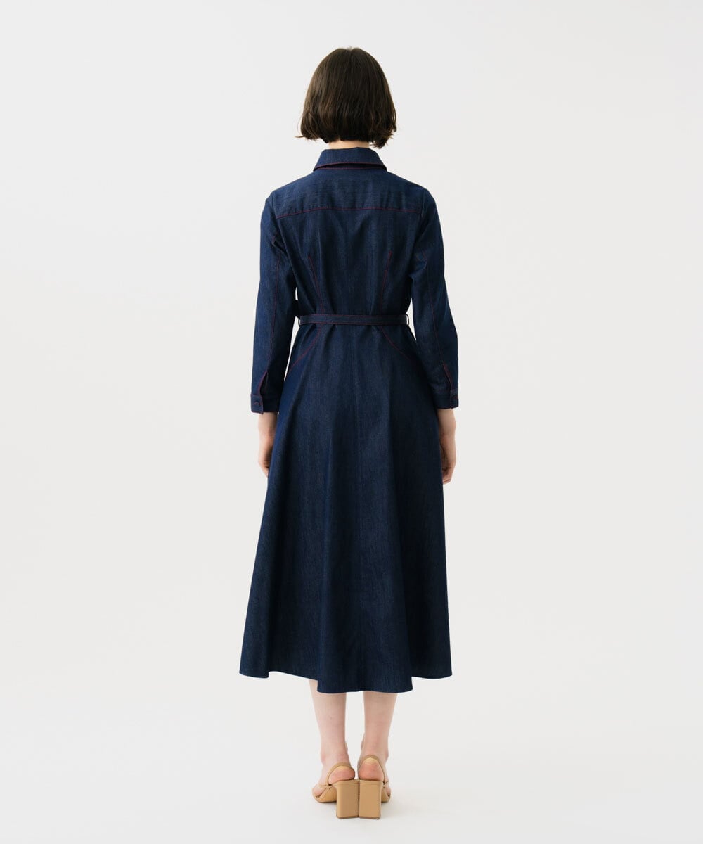 GBEGD06600 Sybilla(シビラ) ステッチデニムドレス ネイビー