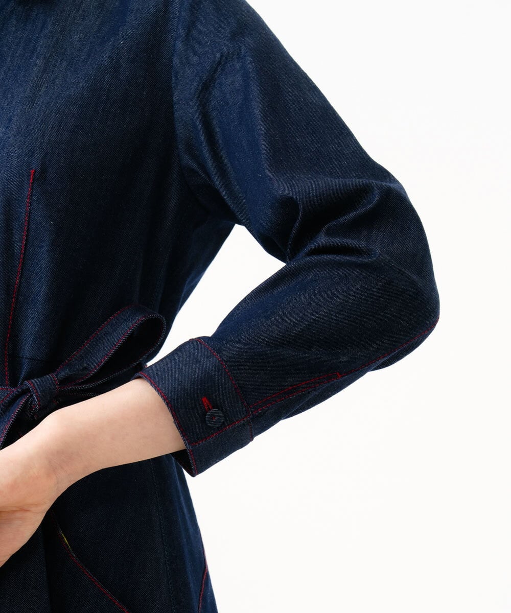 GBEGD06600 Sybilla(シビラ) ステッチデニムドレス ネイビー