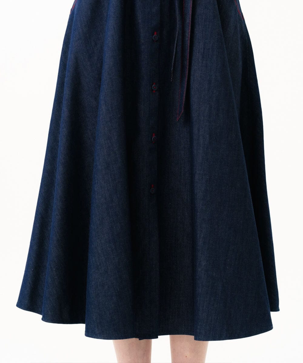 GBEGD06600 Sybilla(シビラ) ステッチデニムドレス ネイビー