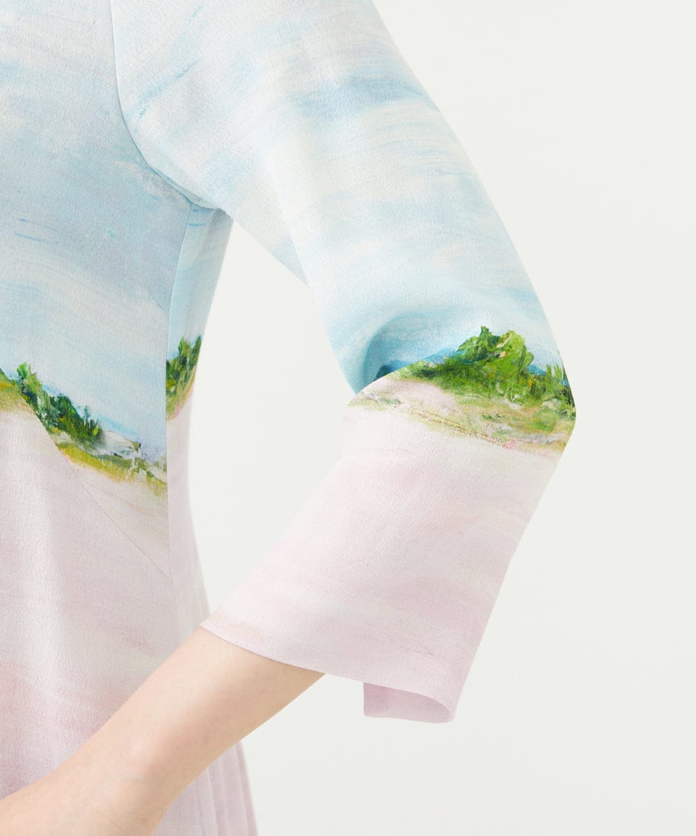 GBEGD26700 Sybilla(シビラ) ランドスケーププリントドレス マルチカラー