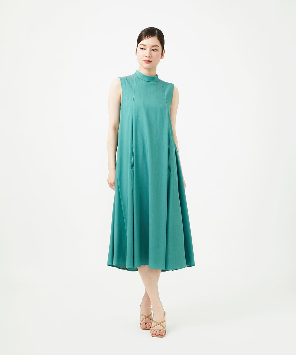 GBEGE30500 Sybilla(シビラ) ボトルネックテントラインドレス ターコイズグリーン