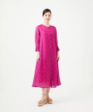 GBEGE41500 Sybilla(シビラ) ダイヤ刺繍リネンドレス フューシャ