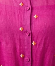 GBEGE41500 Sybilla(シビラ) ダイヤ刺繍リネンドレス フューシャ