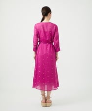 GBEGE41500 Sybilla(シビラ) ダイヤ刺繍リネンドレス フューシャ