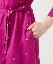 GBEGE41500 Sybilla(シビラ) ダイヤ刺繍リネンドレス フューシャ