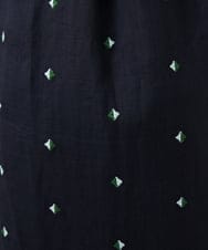 GBEGE41500 Sybilla(シビラ) ダイヤ刺繍リネンドレス ダークネイビー