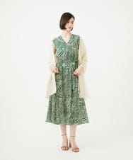 GBEGF08630 Sybilla(シビラ) ゼブラプリントドレス グリーン