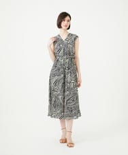 GBEGF08630 Sybilla(シビラ) ゼブラプリントドレス ブラック