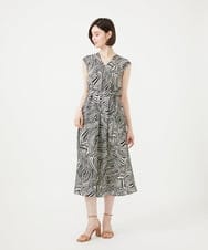 GBEGF08630 Sybilla(シビラ) ゼブラプリントドレス ブラック