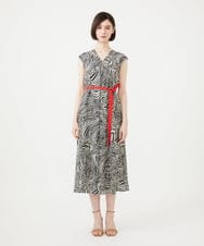 GBEGF08630 Sybilla(シビラ) ゼブラプリントドレス ブラック