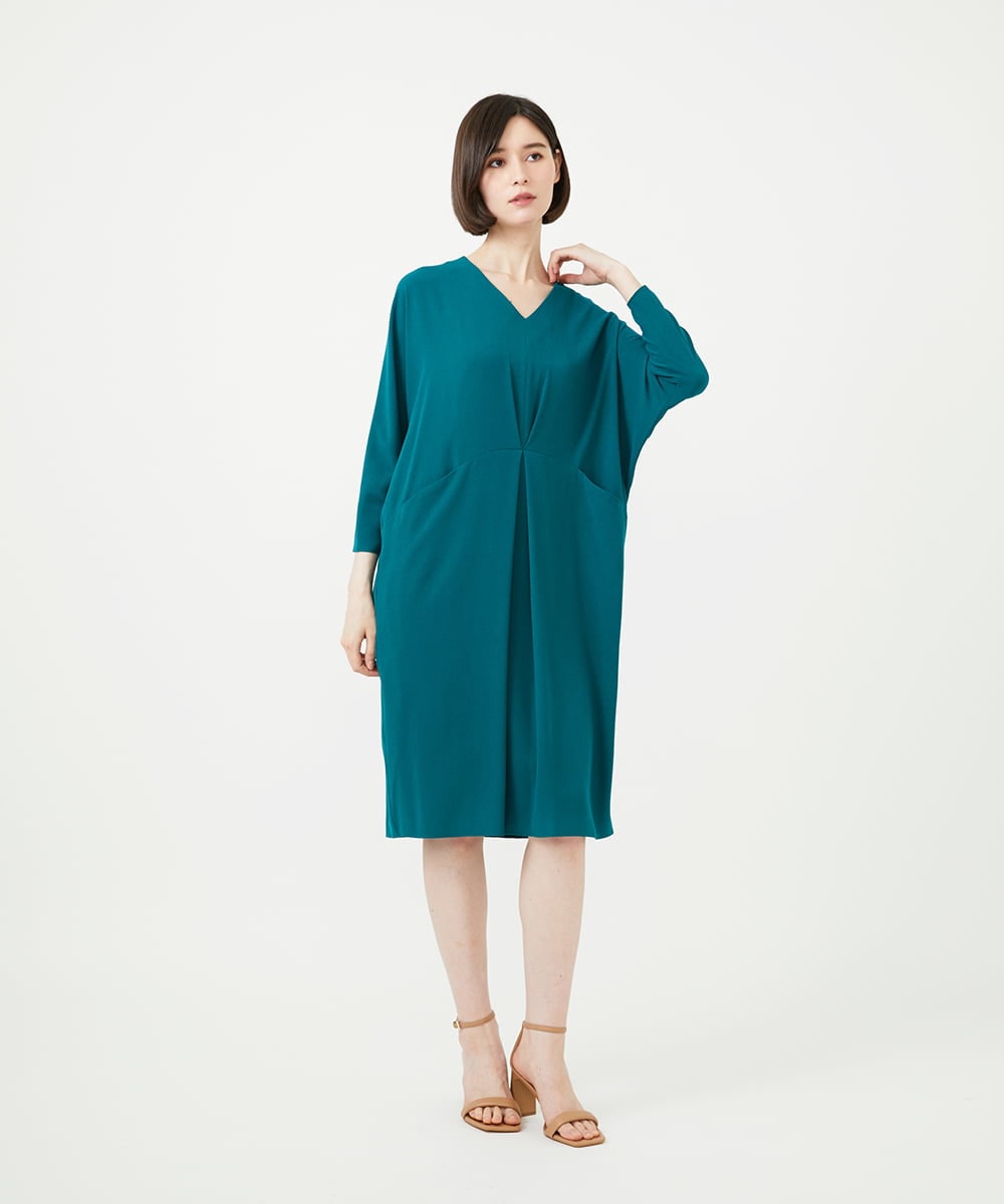 GBEGF32500 Sybilla(シビラ) フロントタックドレス グリーン