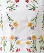 GBEGS19990 Sybilla(シビラ) シンメトリーフラワー刺繍コットンワンピース ホワイト