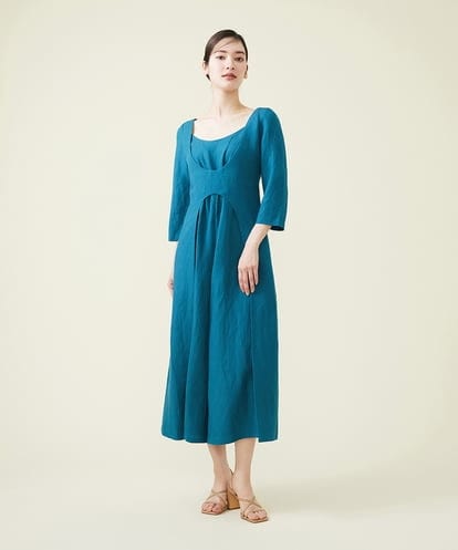 GBEGT25540 Sybilla 【SYBILLA DRESS】ラウンドネックリネンジャンプスーツ