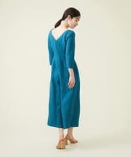 GBEGT25540 Sybilla(シビラ) 【SYBILLA DRESS】ラウンドネックリネンジャンプスーツ ブルー