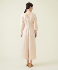 GBEGT25540 Sybilla(シビラ) 【SYBILLA DRESS】ラウンドネックリネンジャンプスーツ ライトベージュ