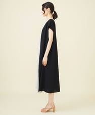GBEGV18500 Sybilla(シビラ) バイカラーシフォンプリーツドレス ブラック