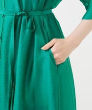 GBEHD30450 Sybilla(シビラ) バンドカラーシアーシャツドレス グリーン