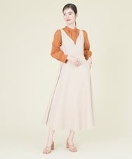 GBEHP25500 Sybilla(シビラ) ノースリーブリネンワンピース ベージュ