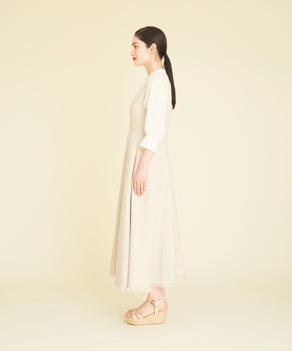 GBEHP25500 Sybilla(シビラ) ノースリーブリネンワンピース ベージュ