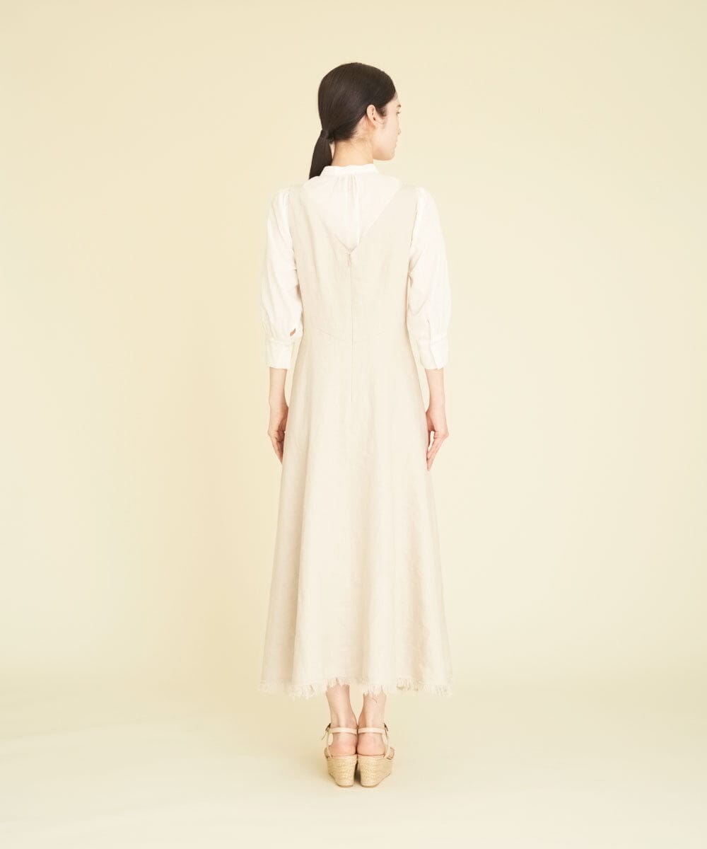 GBEHP25500 Sybilla(シビラ) ノースリーブリネンワンピース ベージュ