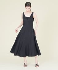 GBEHP25500 Sybilla(シビラ) ノースリーブリネンワンピース ブラック