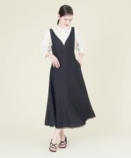 GBEHP25500 Sybilla(シビラ) ノースリーブリネンワンピース ブラック
