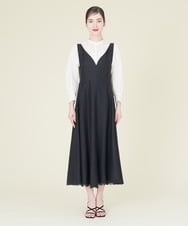 GBEHP25500 Sybilla(シビラ) ノースリーブリネンワンピース ブラック