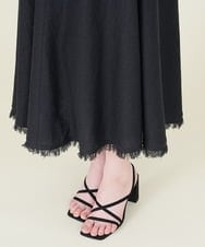 GBEHP25500 Sybilla(シビラ) ノースリーブリネンワンピース ブラック