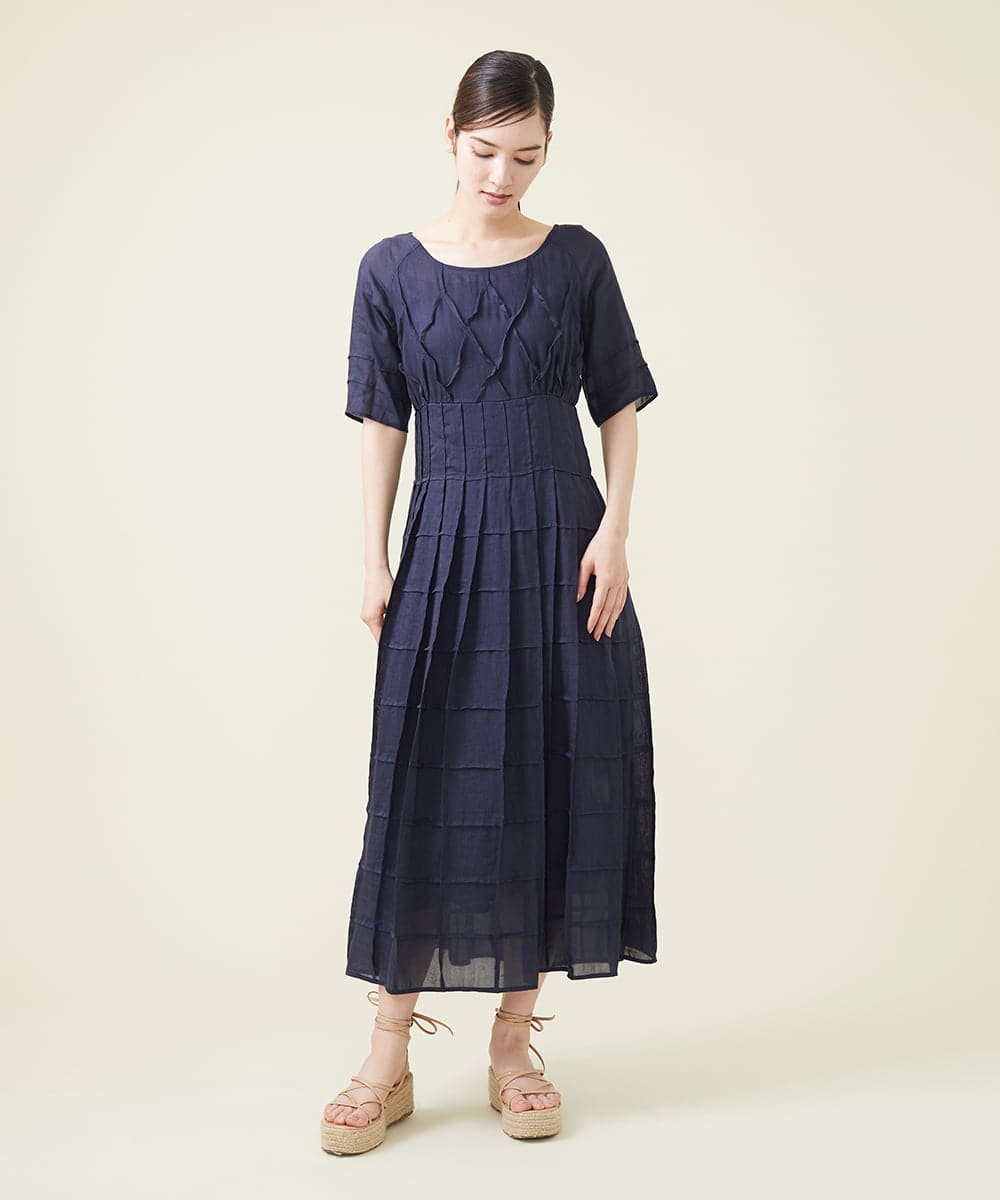 シアーリネンピンタックデザインドレス(ドレス) | Sybilla(シビラ