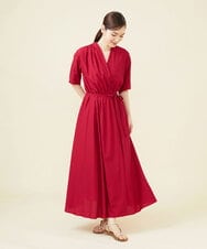 GBEHV48590 Sybilla(シビラ) 【ドラマ着用】タックラップドレス レッド
