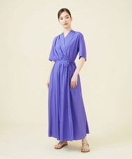 GBEHV48590 Sybilla(シビラ) 【ドラマ着用】タックラップドレス ブルー