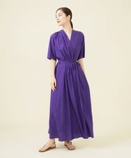 GBEHV48590 Sybilla(シビラ) 【ドラマ着用】タックラップドレス ダークパープル