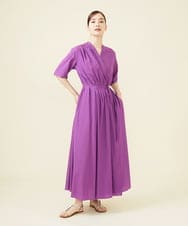 GBEHV48590 Sybilla(シビラ) 【ドラマ着用】タックラップドレス ライトパープル